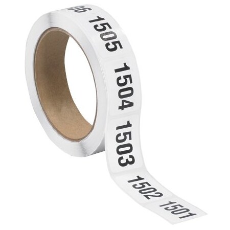 Bsc Preferred 1 x 1-1/2'' 1501-2000 Consecutive Numbered Labels BUY00019235